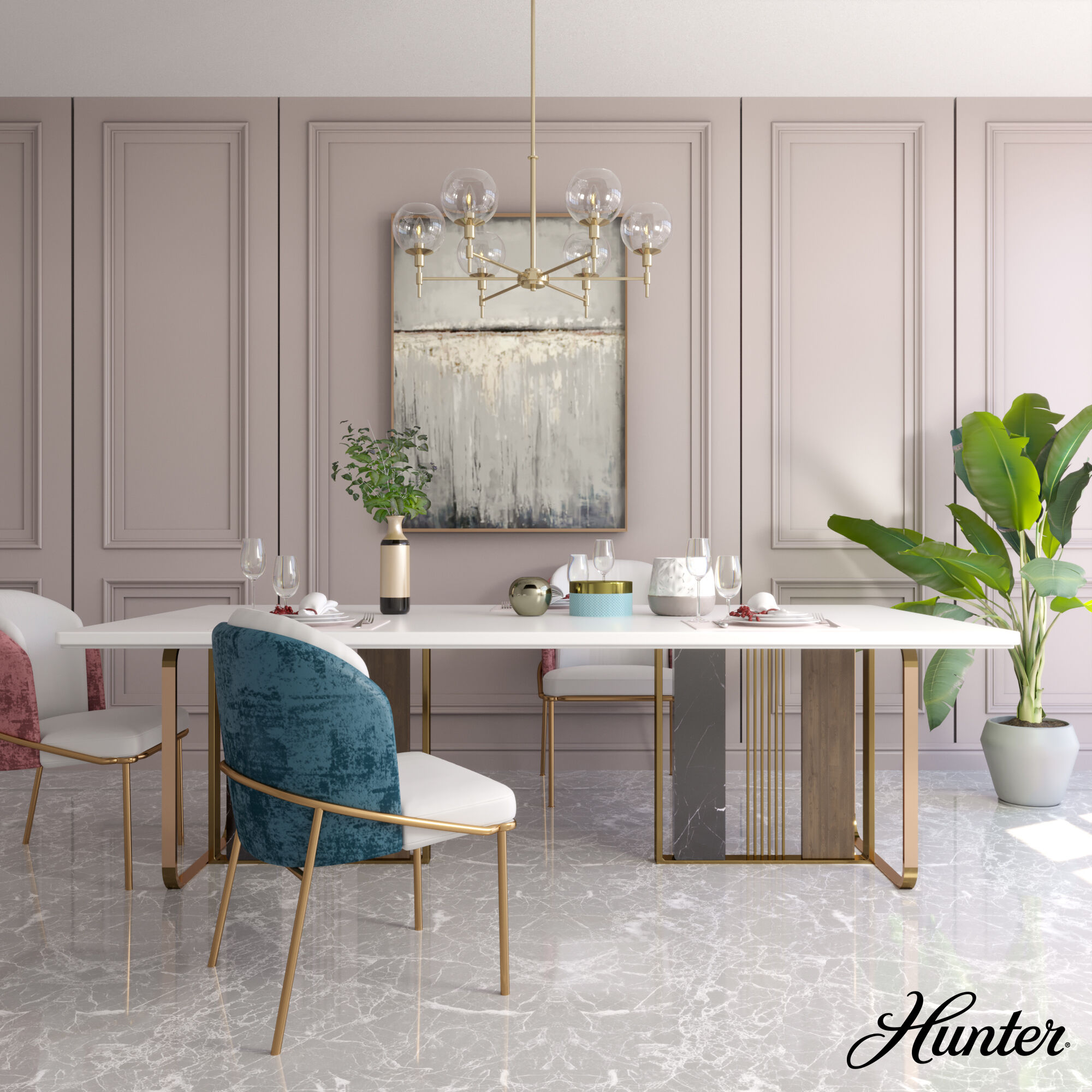 Xidane 6 Light 32 inch Alturas Gold Chandelier Ceiling Light