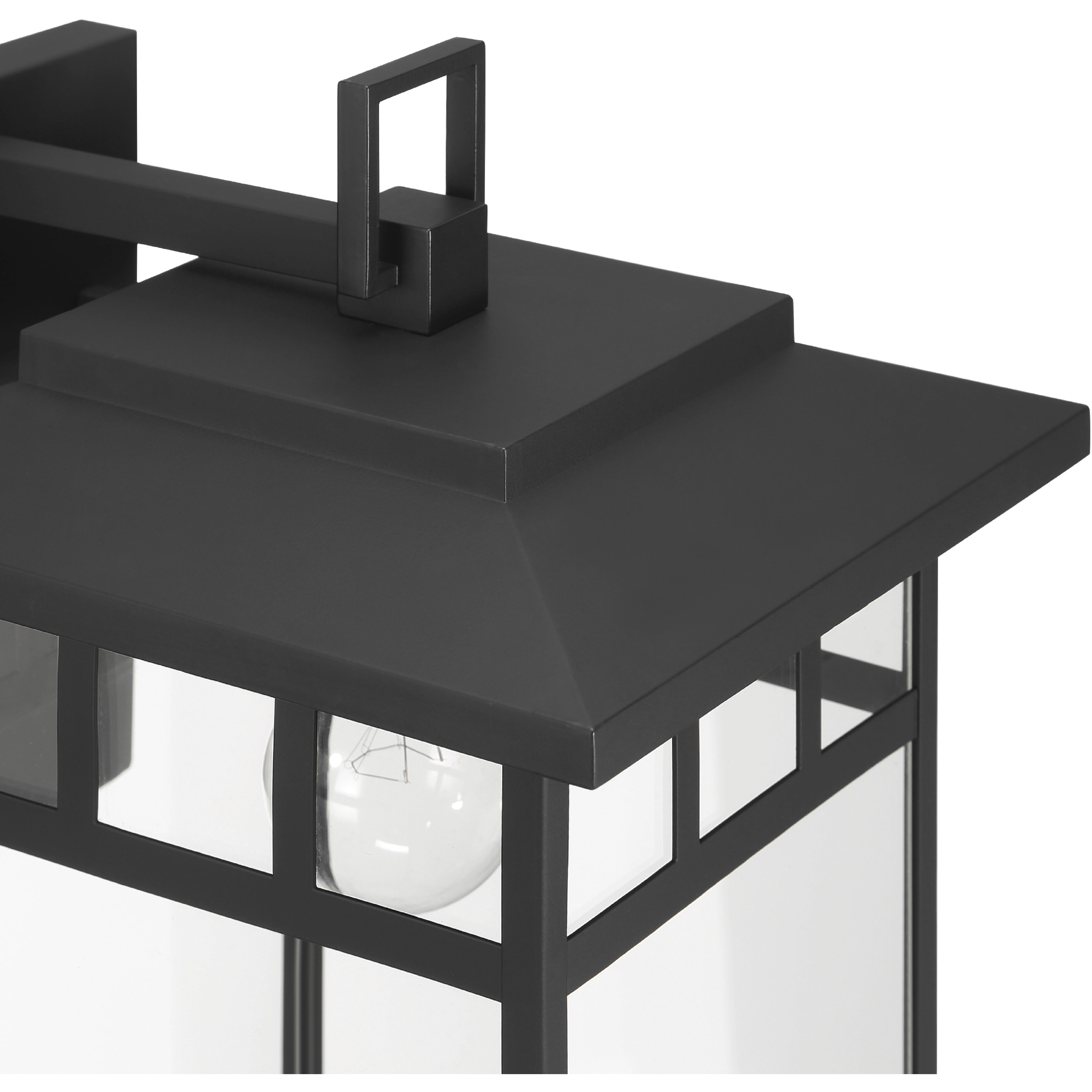 Yancy House 1 Light 14 inch Matte Black Outdoor Wall Light, Medium