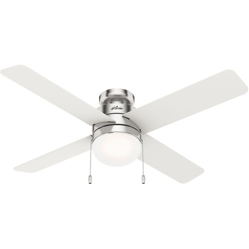 Timpani 52 inch Brushed Nickel with Fresh White Blades Ceiling Fan