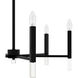 Sunjai 6 Light 30 inch Matte Black Chandelier Ceiling Light