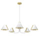 Grove Isle 5 Light 41 inch Matte White Chandelier Ceiling Light