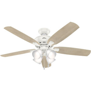Amberlin 52 inch Fresh White with Fresh White/Bleached Grey Pine Blades Ceiling Fan