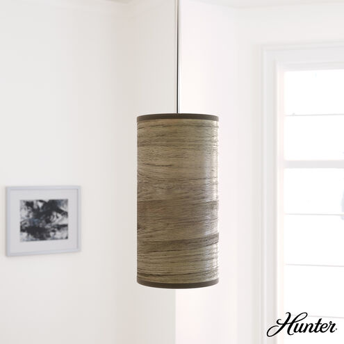 Solhaven 1 Light 6 inch Warm Grey Oak and Brushed Nickel Mini Pendant Ceiling Light