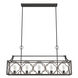 Stone Creek 5 Light 44 inch Noble Bronze and White Washed Oak Linear Chandelier Ceiling Light