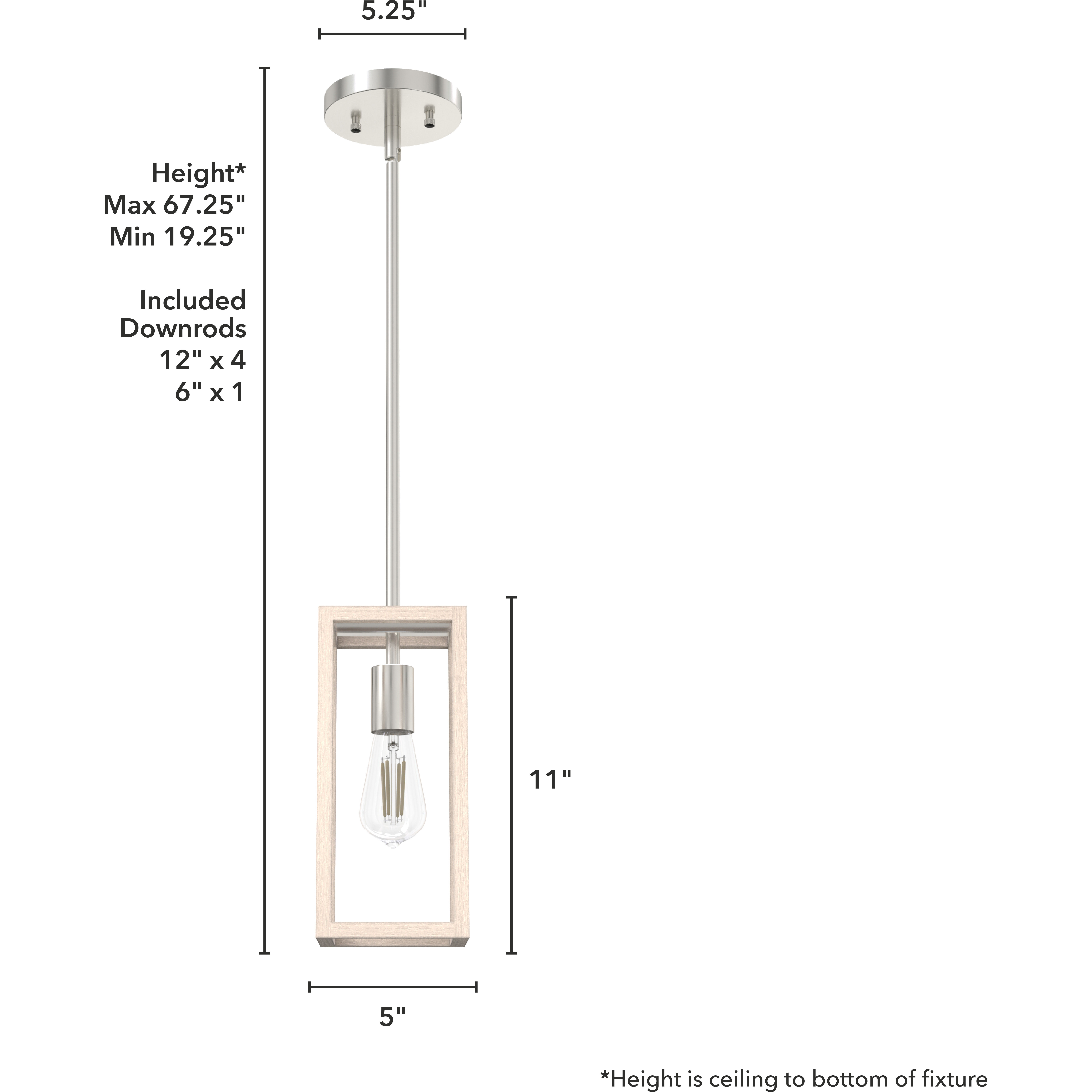 Squire Manor 1 Light 5 inch Brushed Nickel Mini Pendant Ceiling Light