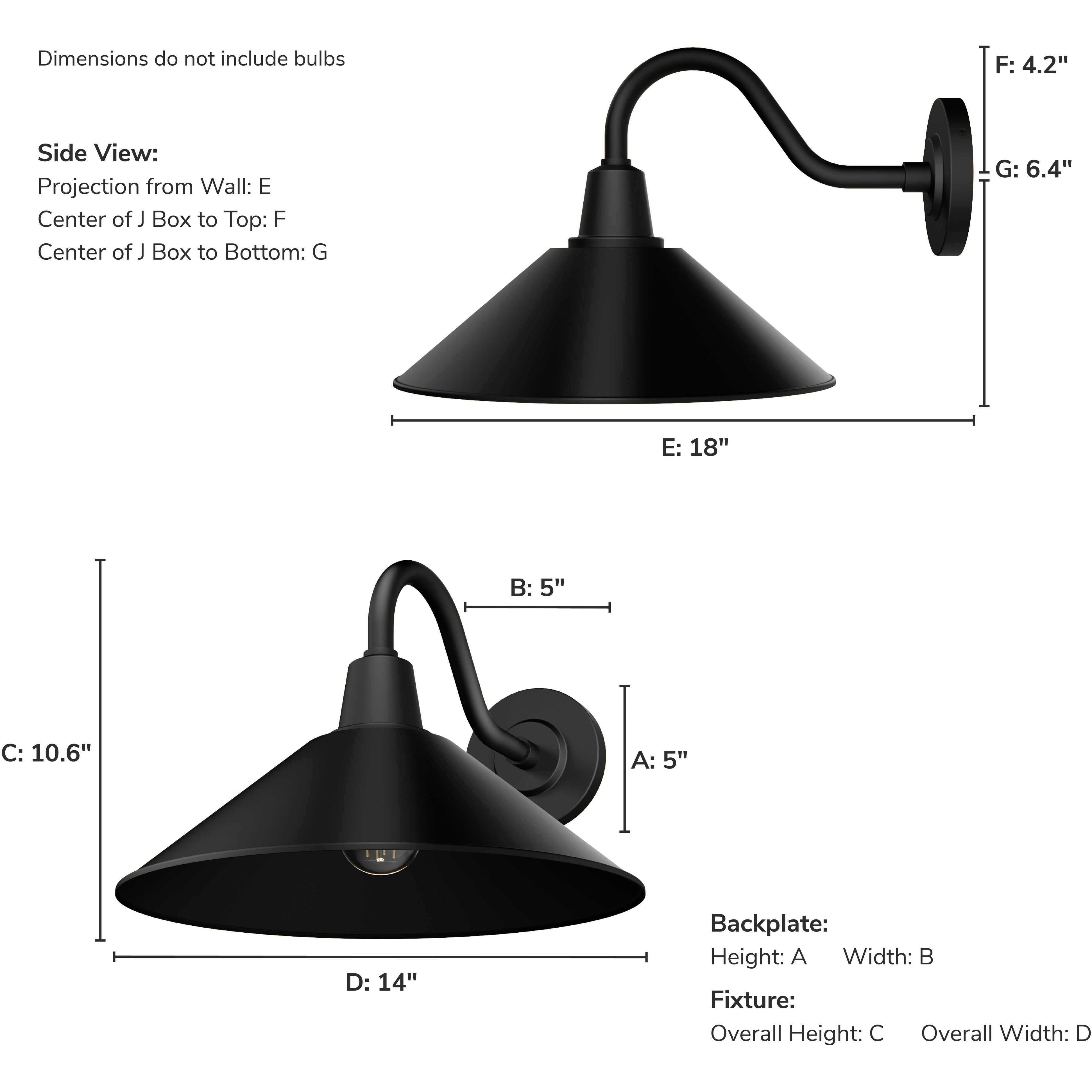 Skyflow 1 Light 10.6 inch Matte Black Outdoor Wall Light, Medium