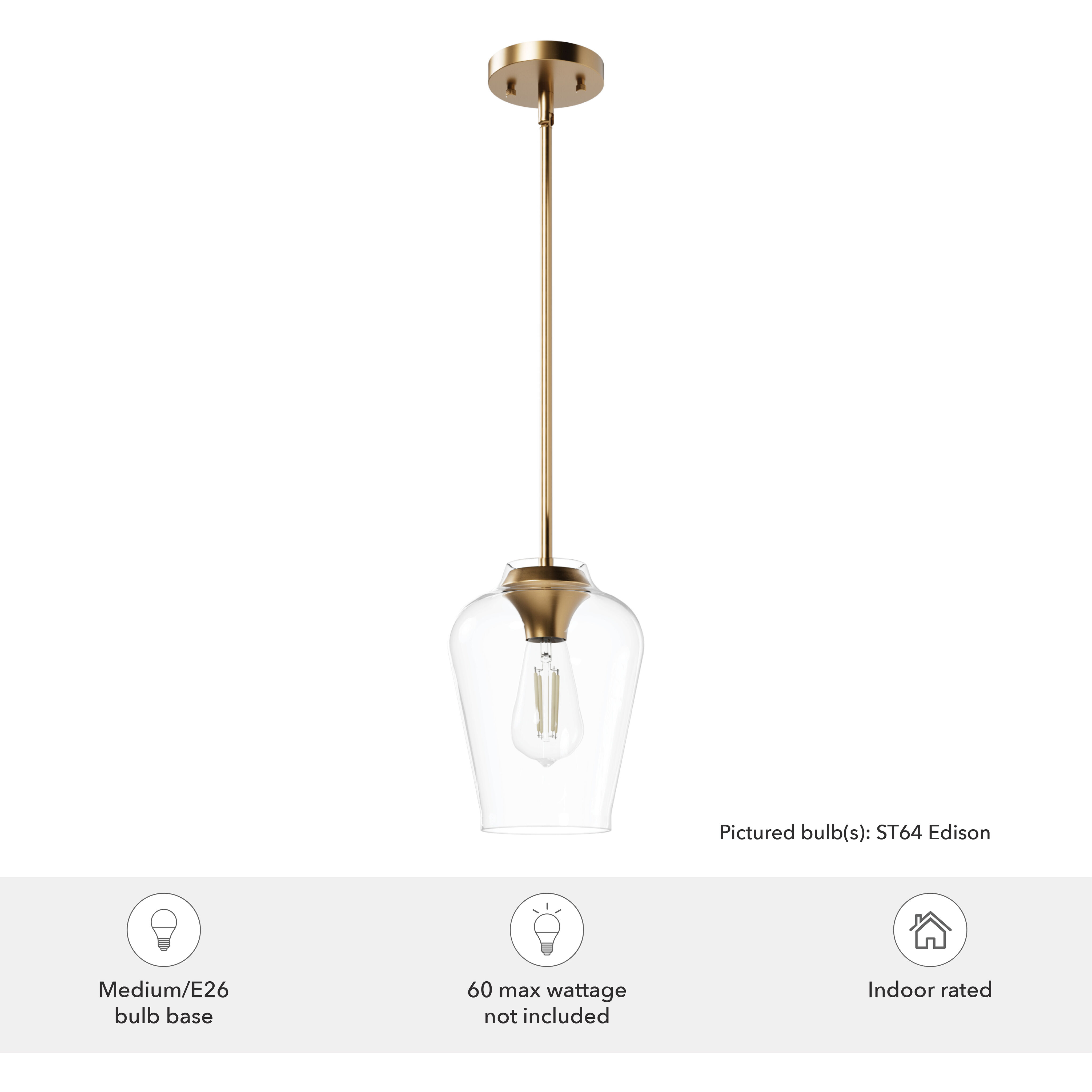 Vidria 1 Light 7.25 inch Alturas Gold Mini Pendant Ceiling Light