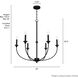 Southcrest 6 Light 30 inch Flat Matte Black Chandelier Ceiling Light