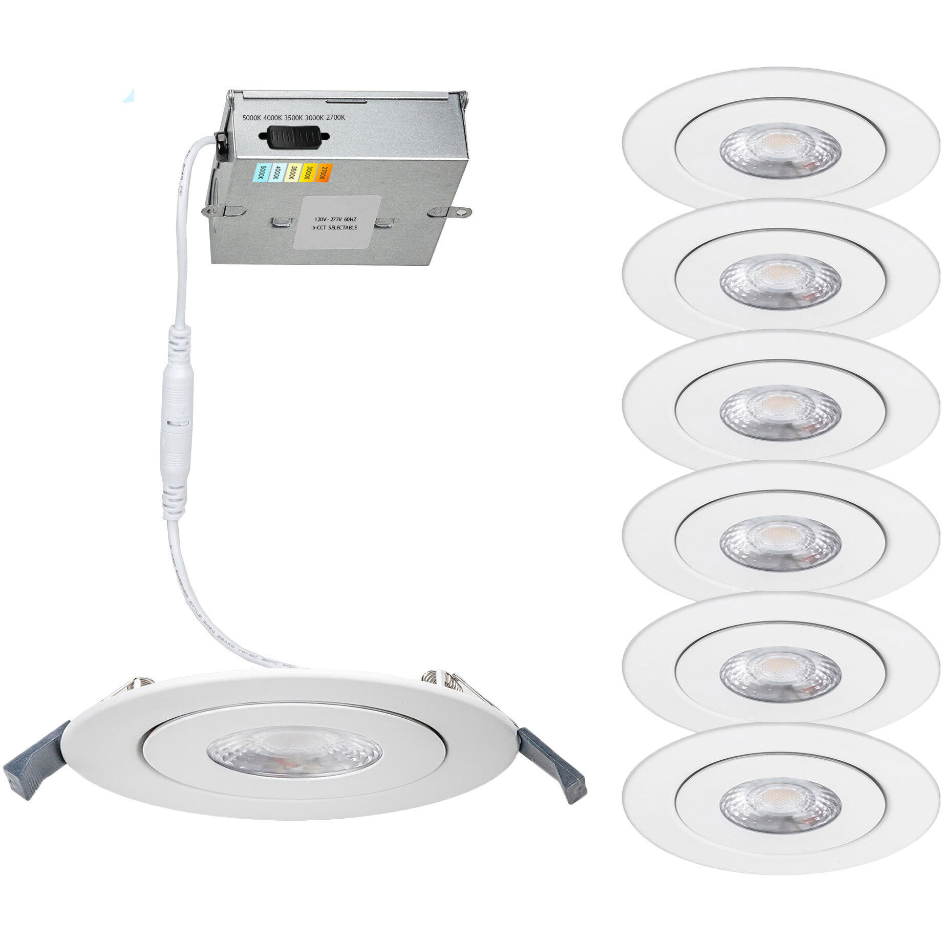 Lotos LED White Complete Kit Recessed Lighting