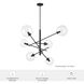 Farling 6 Light 44 inch Matte Black Chandelier Ceiling Light, Extra Large