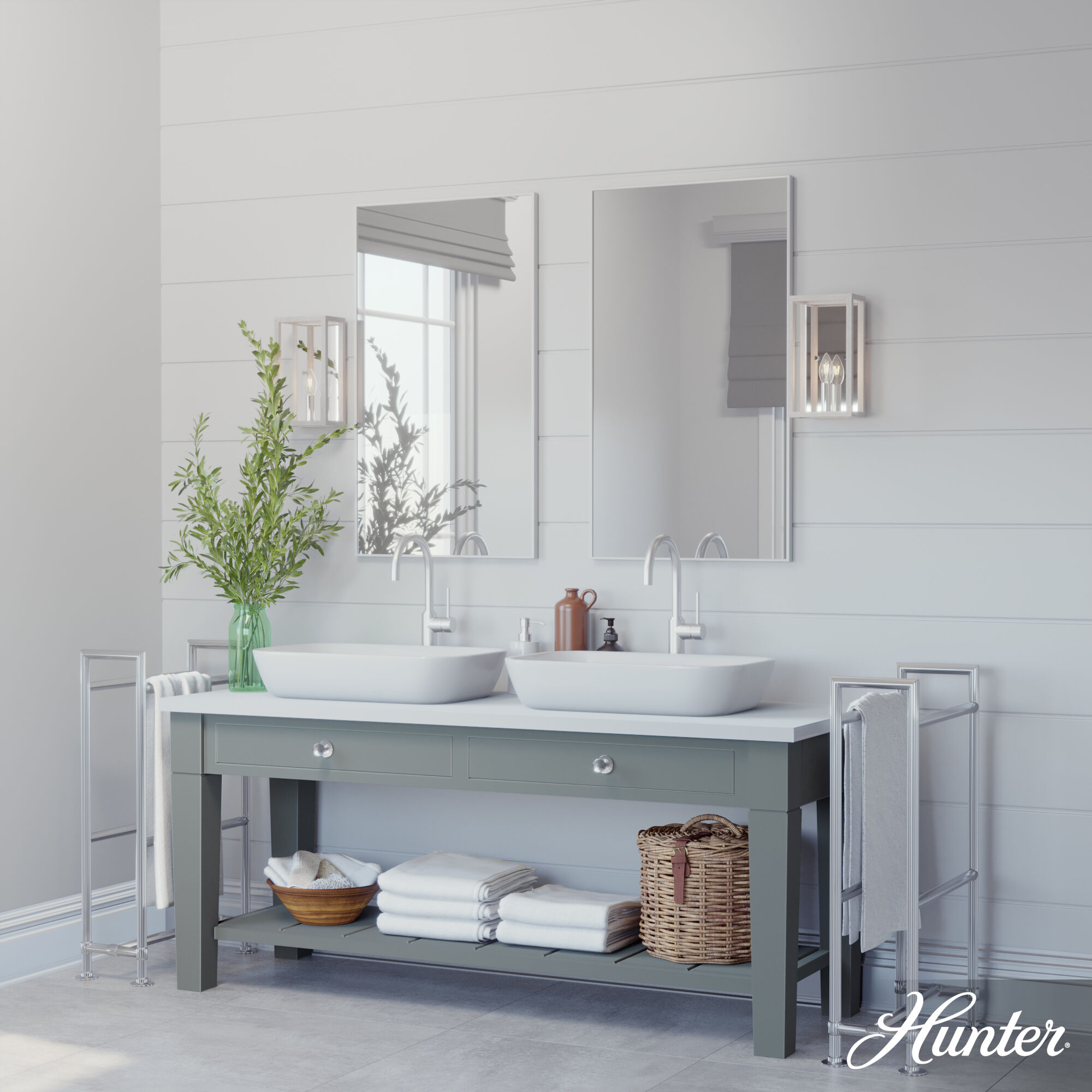 Squire Manor 1 Light 4 inch Distressed White and Chrome Wall Sconce Wall Light