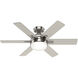 Hardaway 44 inch Brushed Nickel with Matte Nickel Blades Ceiling Fan