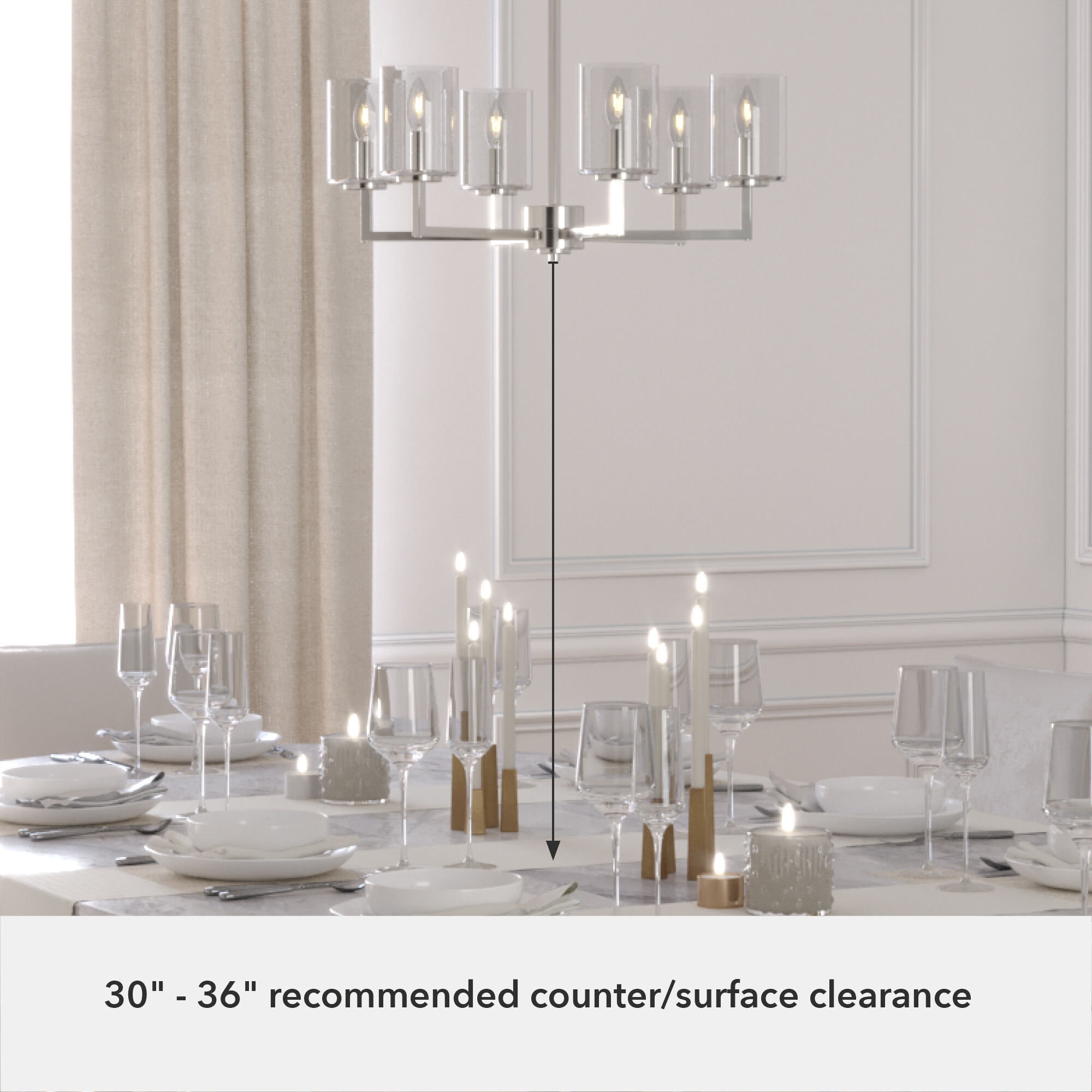 Kerrison 6 Light 24.5 inch Brushed Nickel Chandelier Ceiling Light