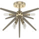 Jupiter Star 8 Light 14 inch Alturas Gold Semi Flush Mount Ceiling Light