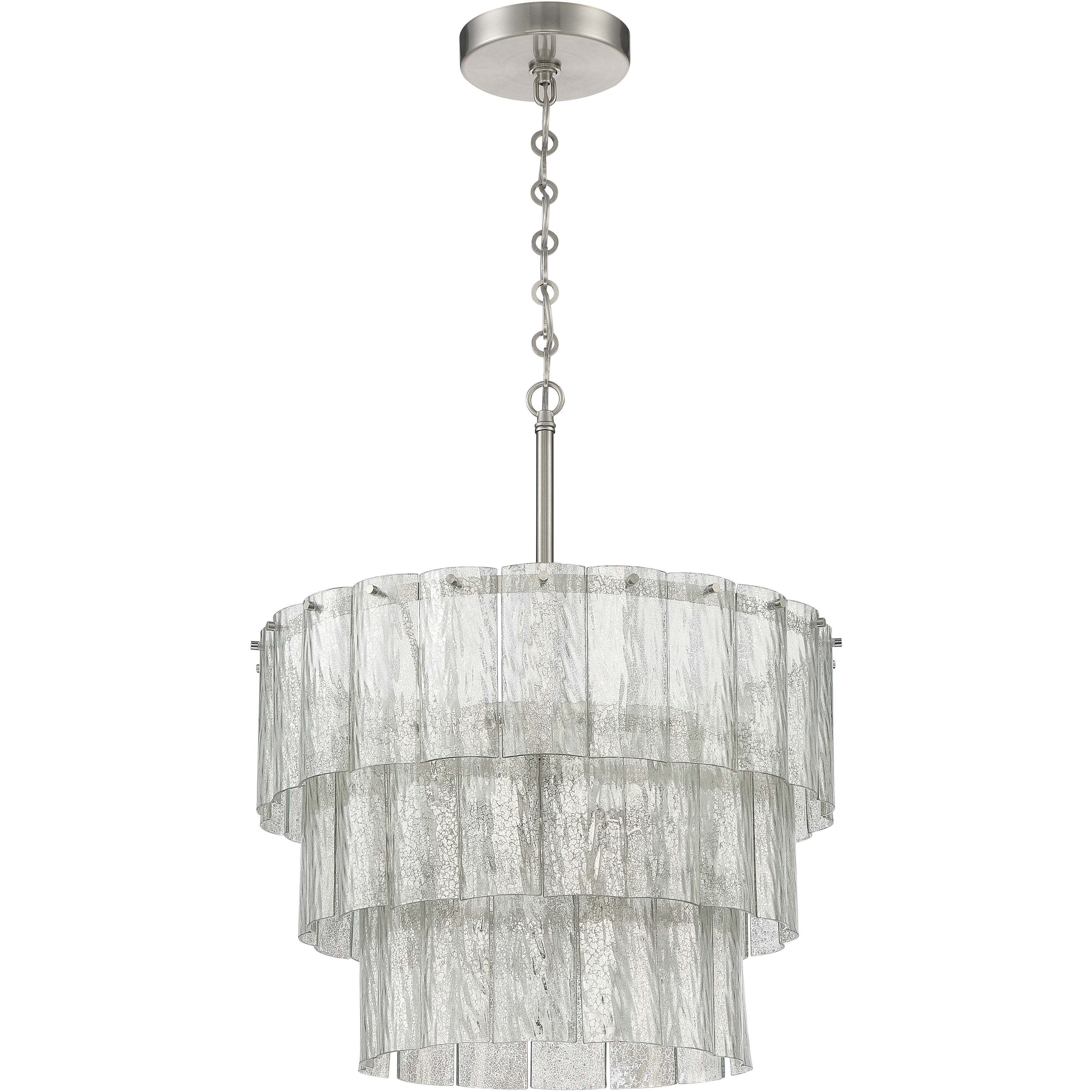 Museo 9 Light 20.5 inch Brushed Polished Nickel Pendant Ceiling Light