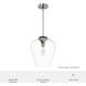 Vidria 1 Light 12 inch Brushed Nickel Pendant Ceiling Light, Medium