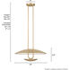 Sunset Ridge 18 inch Luxe Gold Pendant Ceiling Light, Large