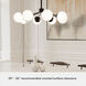 Hepburn 8 Light 40 inch Matte Black Chandelier Ceiling Light, Extra Large