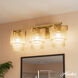 Ontario 3 Light 24.2 inch Luxe Gold Bathroom Vanity Sconce Wall Light, Medium