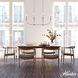 Southcrest 6 Light 36 inch Distressed White Linear Chandelier Ceiling Light
