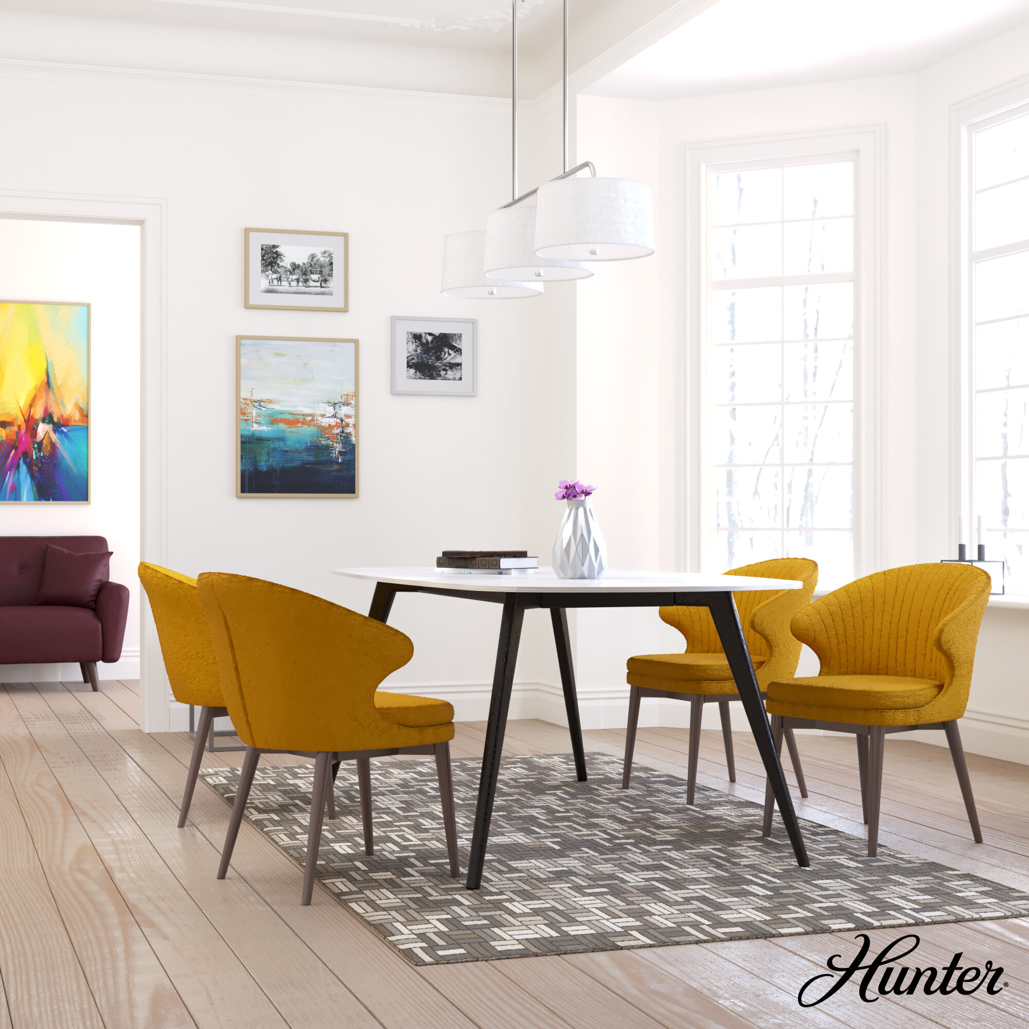 Cottage Hill 6 Light 49 inch Brushed Nickel Linear Chandelier Ceiling Light