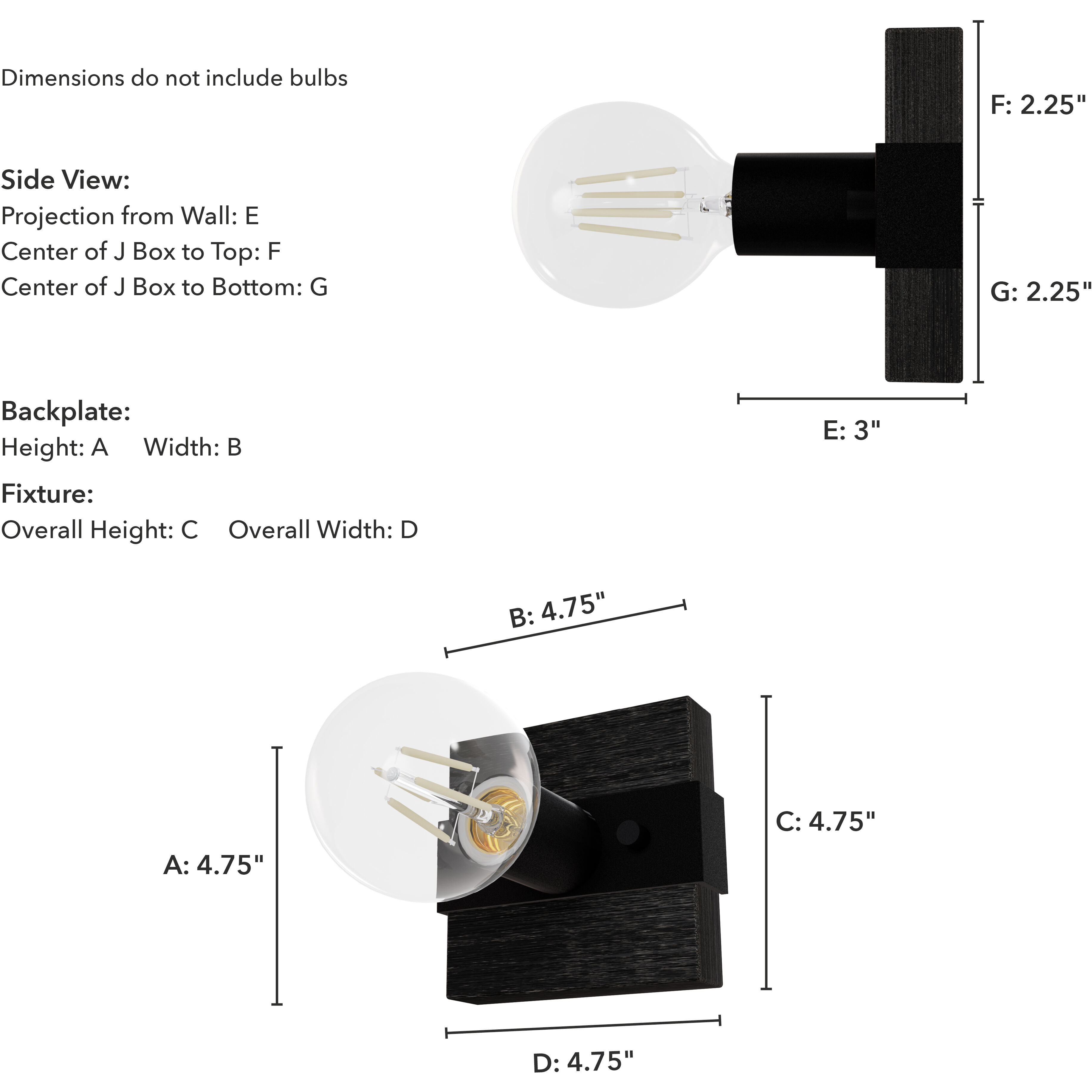 Donelson 1 Light 5 inch Natural Black Iron and Dark Ash Wall Sconce Wall Light, Small