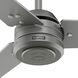 Cassius 60 inch Matte Silver with Matte Silver/Black Willow Blades Outdoor Ceiling Fan