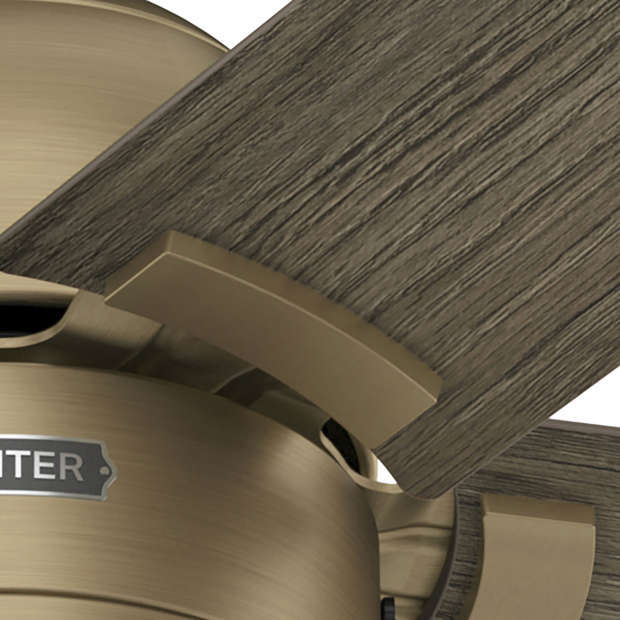 Erling 52 inch Burnished Brass with Warm Grey Oak Blades Ceiling Fan