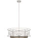 Langwood 4 Light 24 inch Distressed White and Chestnut Chandelier Ceiling Light