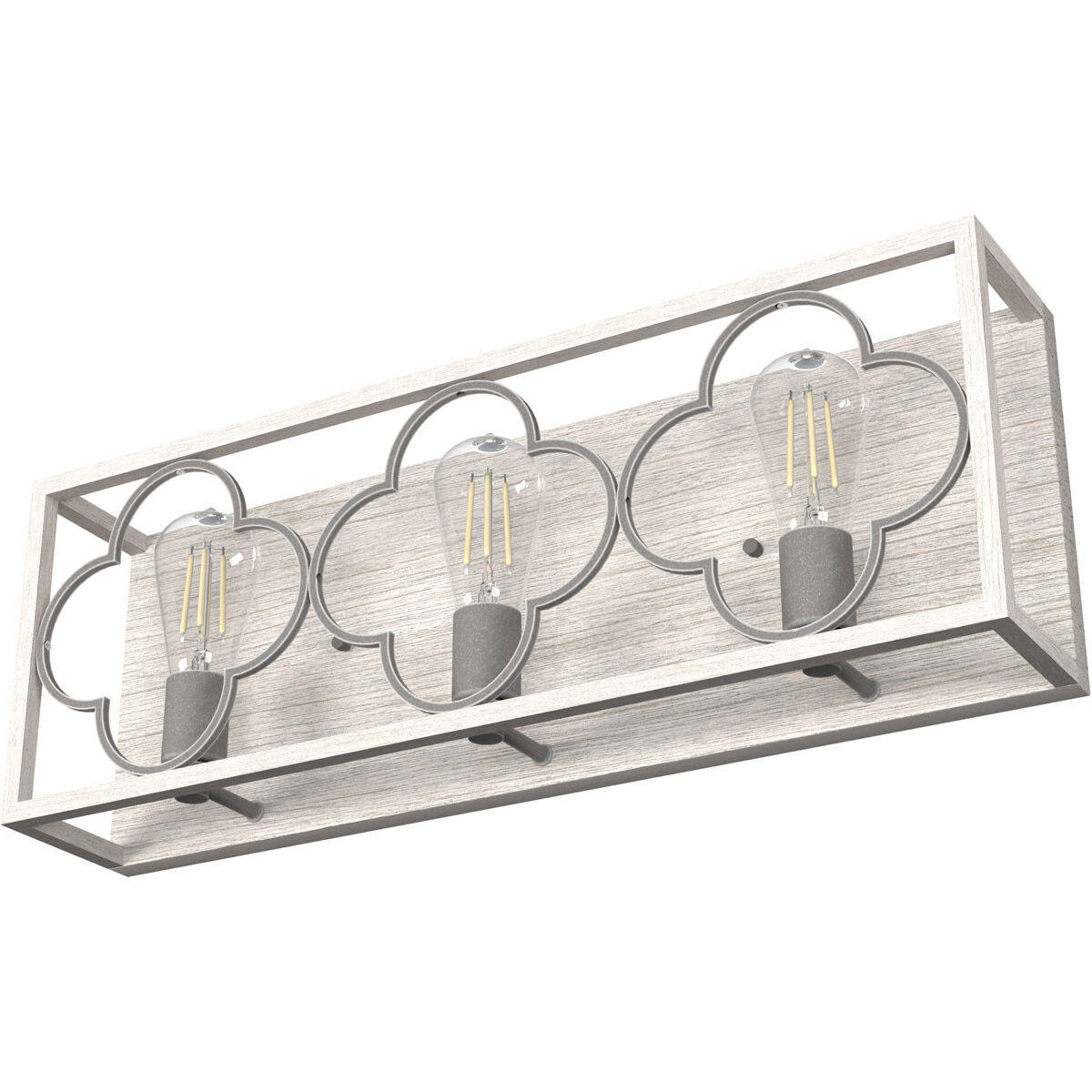 Gablecrest 3 Light 25 inch Distressed White and Painted Concrete Vanity Light Wall Light