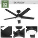 Skyflow 52 inch Matte Black Outdoor Ceiling Fan