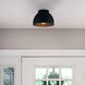 Erling 1 Light 10 inch Matte Black Flush Mount Ceiling Light, Medium