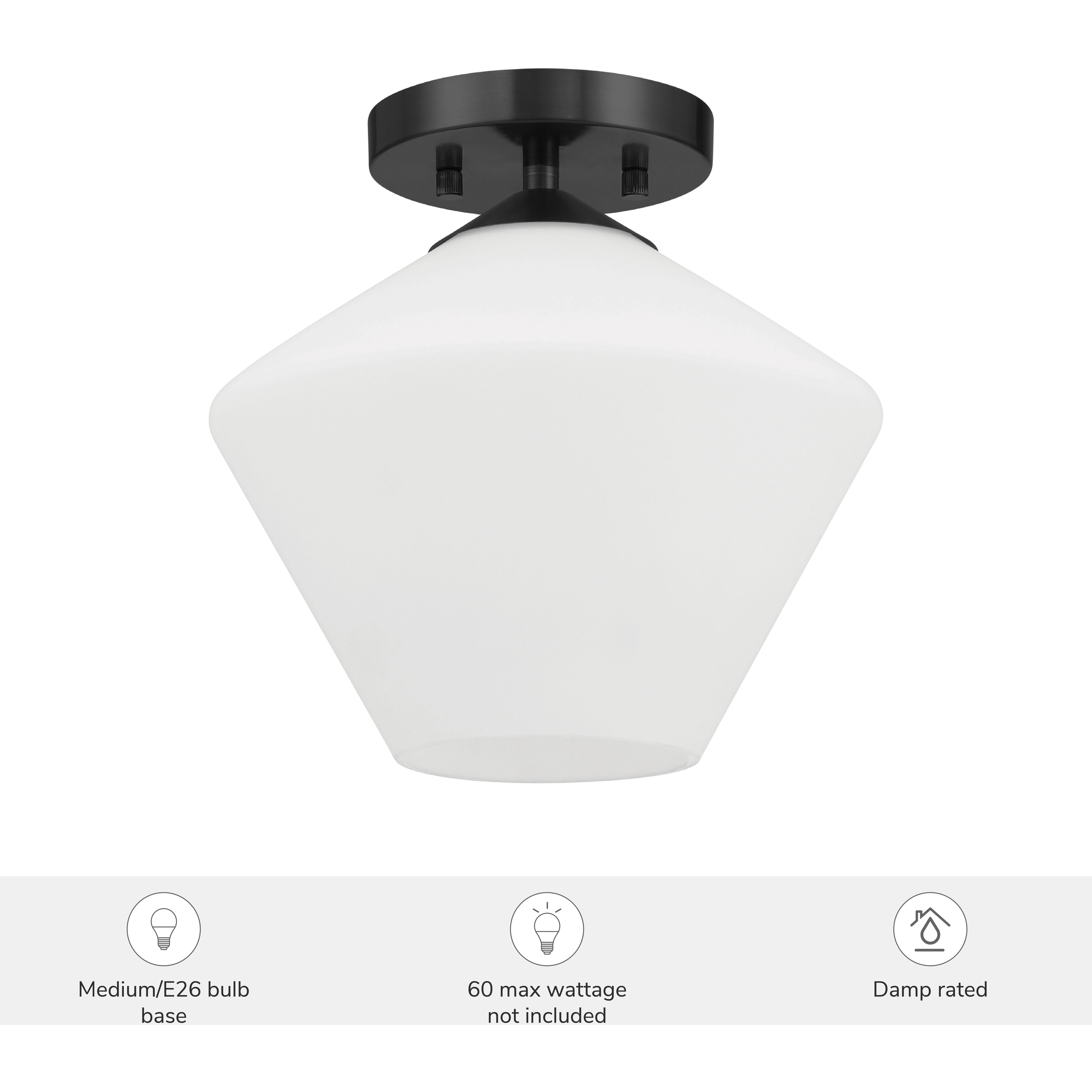 Celestial Valley 1 Light 10 inch Matte Black Flush Mount Ceiling Light, Small
