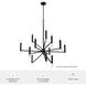 Sunjai 12 Light 40 inch Matte Black Chandelier Ceiling Light