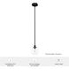 Xidane 1 Light 6 inch Matte Black Pendant Ceiling Light