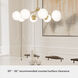 Hepburn 8 Light 40 inch Modern Brass Chandelier Ceiling Light, Extra Large