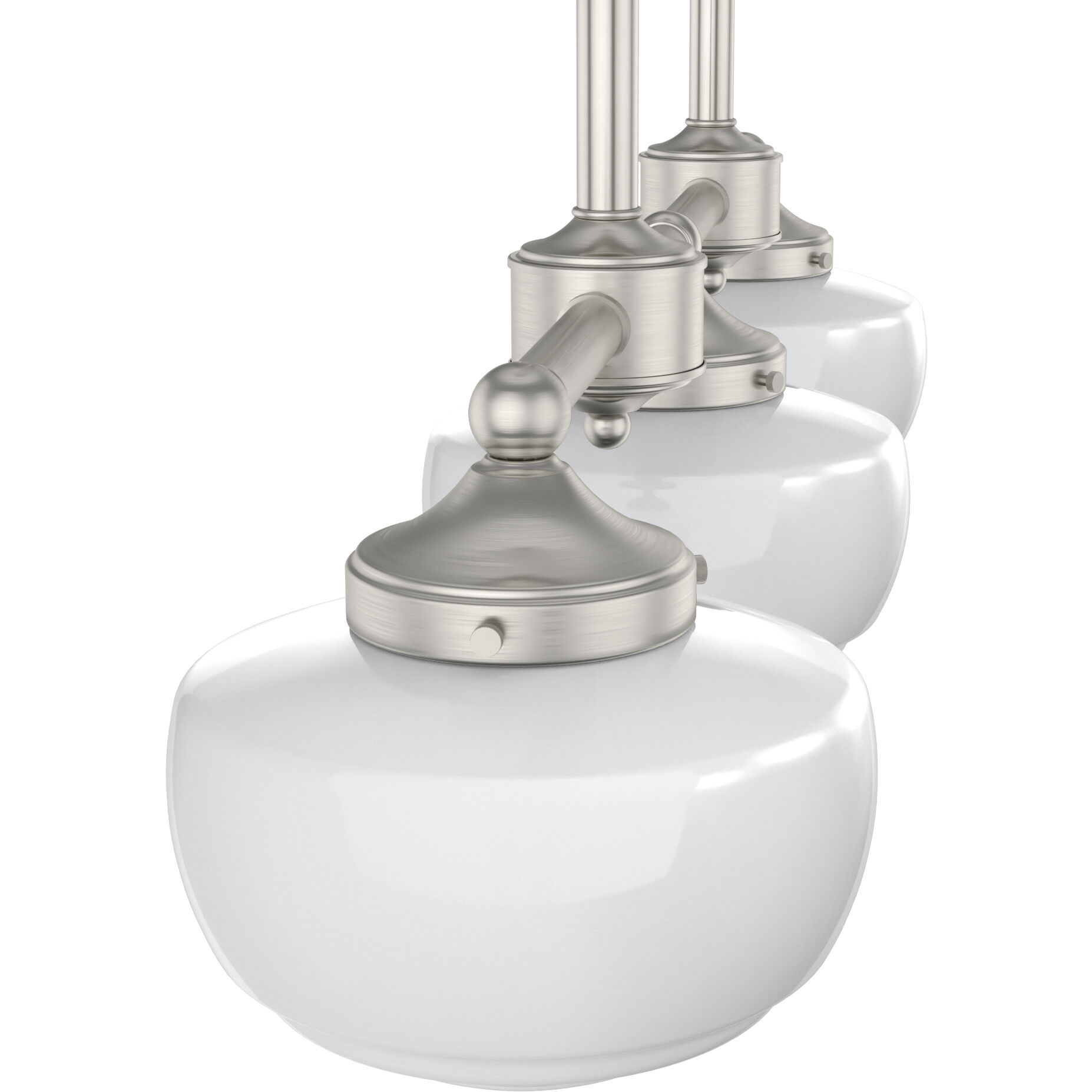 Saddle Creek 3 Light 33 inch Brushed Nickel Linear Chandelier Ceiling Light