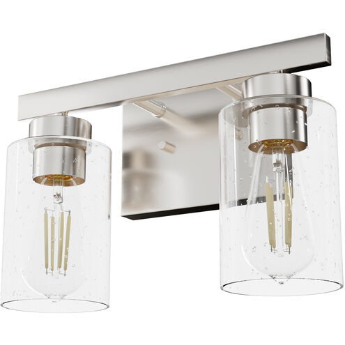 Hartland 2 Light 13 inch Brushed Nickel Vanity Light Wall Light, Medium
