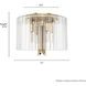 Gatz 4 Light 9.75 inch Alturas Gold Flush Mount Ceiling Light