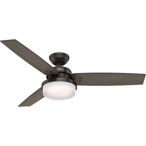 Sentinel 52 inch Premier Bronze with Greyed Walnut/Dark Mahogany Blades Ceiling Fan