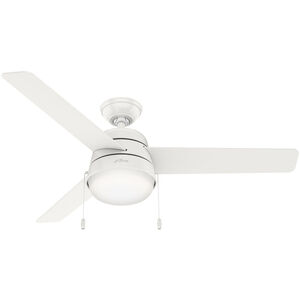 Aker 52 inch Fresh White with Fresh White/Light Oak Blades Outdoor Ceiling Fan