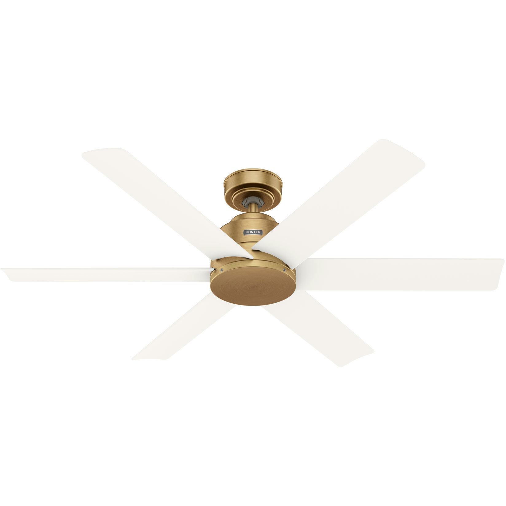 Kennicott 52 inch Luxe Gold with Matte White Blades Outdoor Ceiling Fan