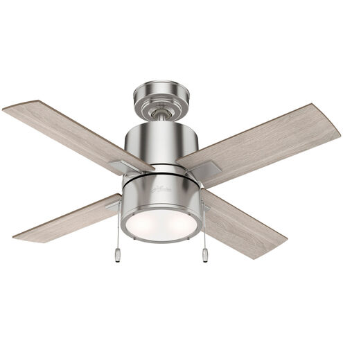 Beck 42 inch Brushed Nickel with Light Gray Oak/Warm Grey Oak Blades Ceiling Fan