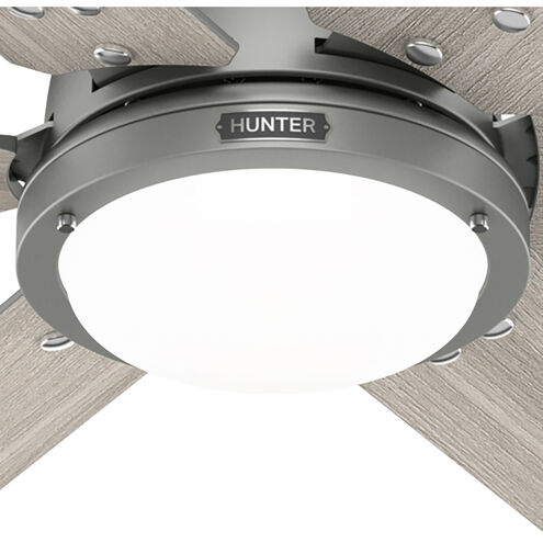 Gravity 60 inch Matte Silver with Light Gray Oak Blades Ceiling Fan