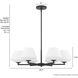 Celestial Valley 6 Light 28.5 inch Matte Black Chandelier Ceiling Light, Medium