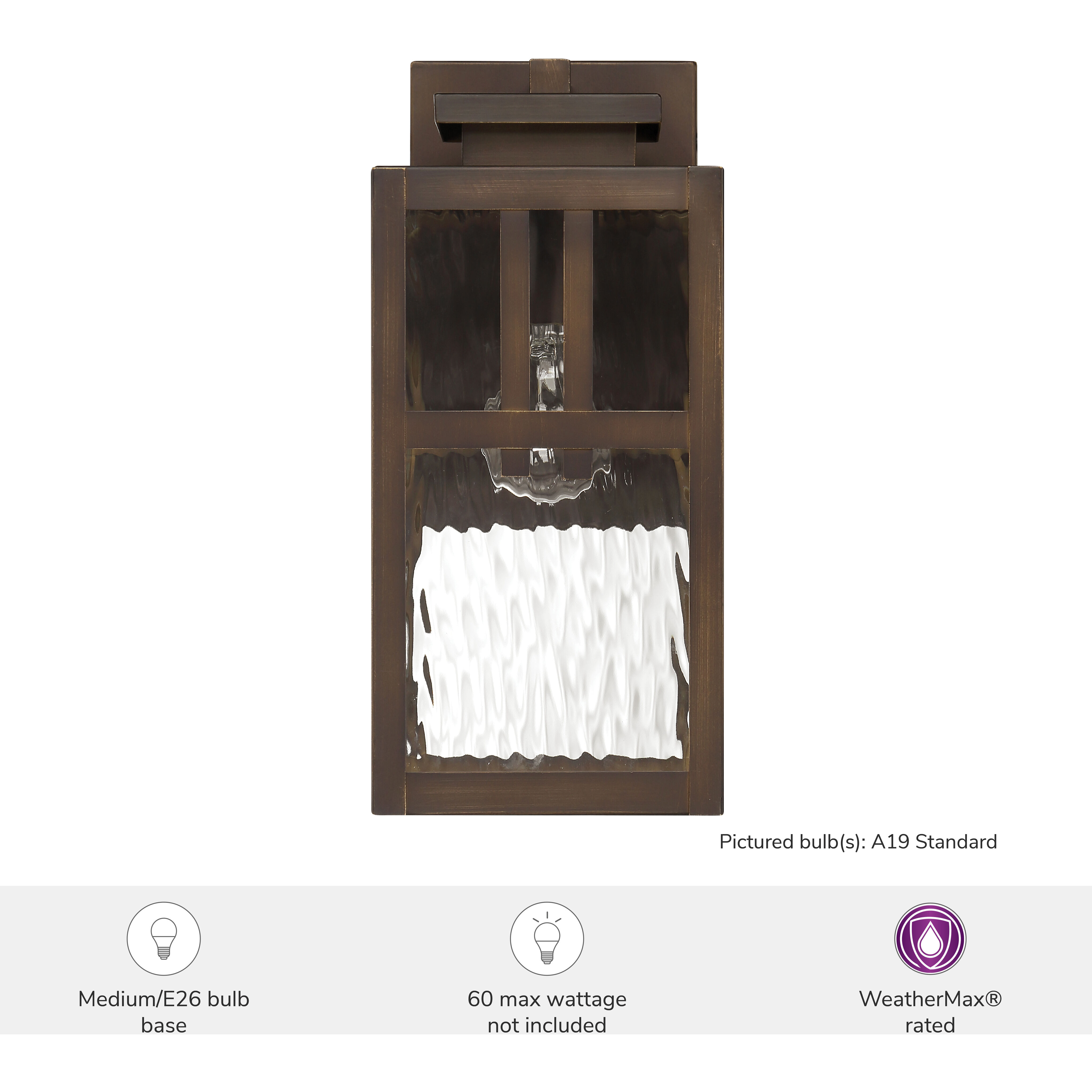 Aspenbrook 1 Light 14 inch Matte Bronze Outdoor Wall Light, Medium