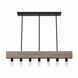 Donelson 7 Light Rustic Iron Linear Chandelier Ceiling Light