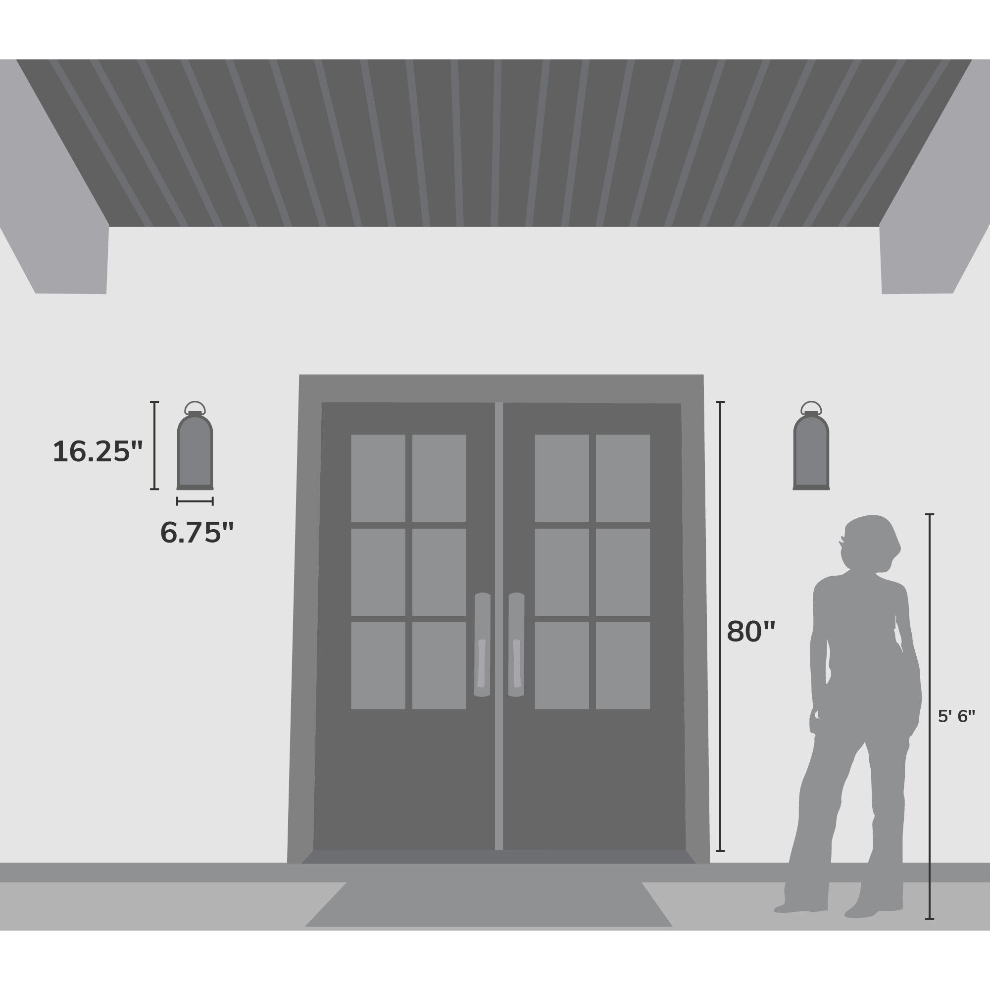 Kendra Bell 2 Light 16.25 inch Matte Black Outdoor Wall Light, Large