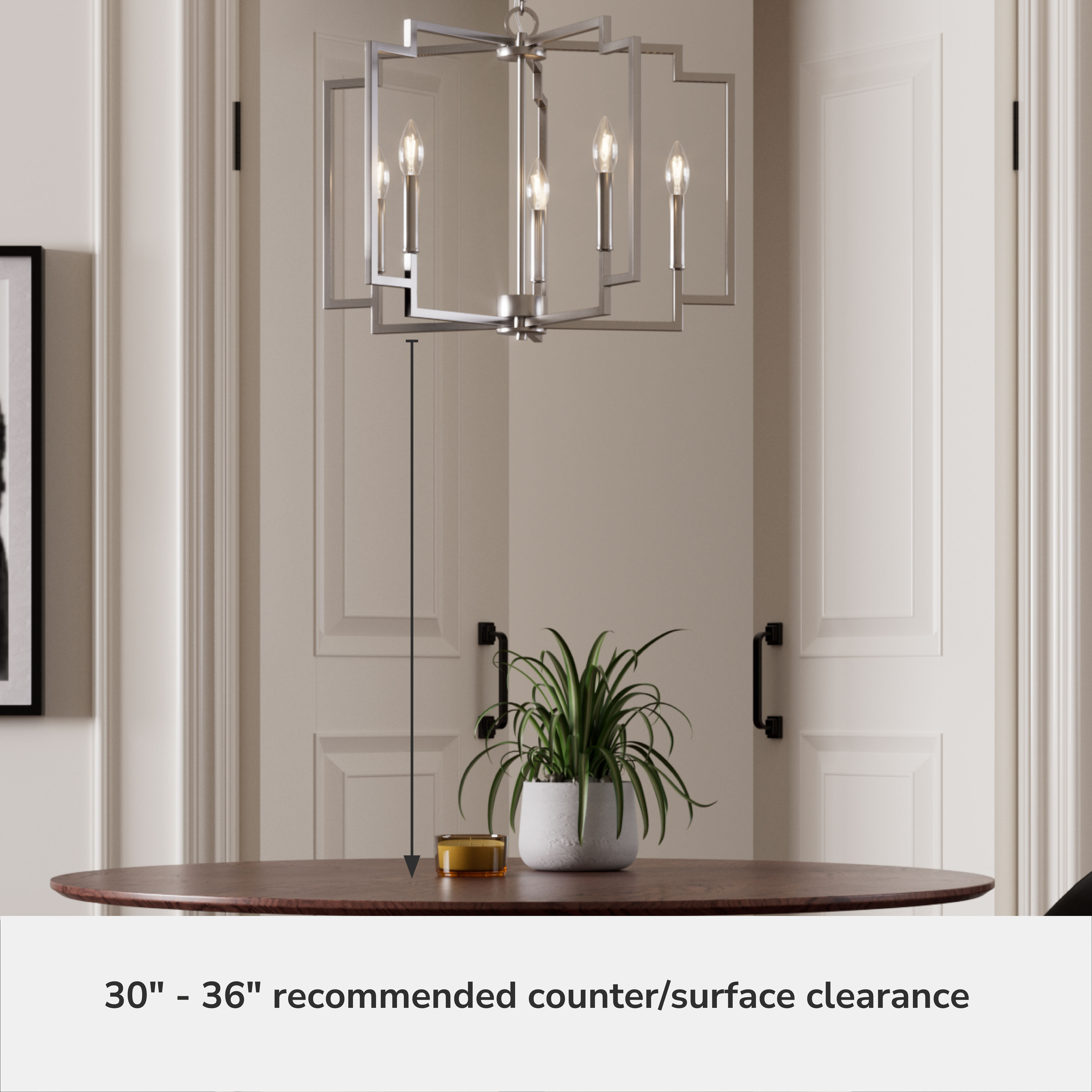 Zoanne 5 Light 24 inch Brushed Nickel Chandelier Ceiling Light, Medium