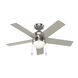 Rogers 44 inch Brushed Nickel with Matte Nickel Blades Ceiling Fan